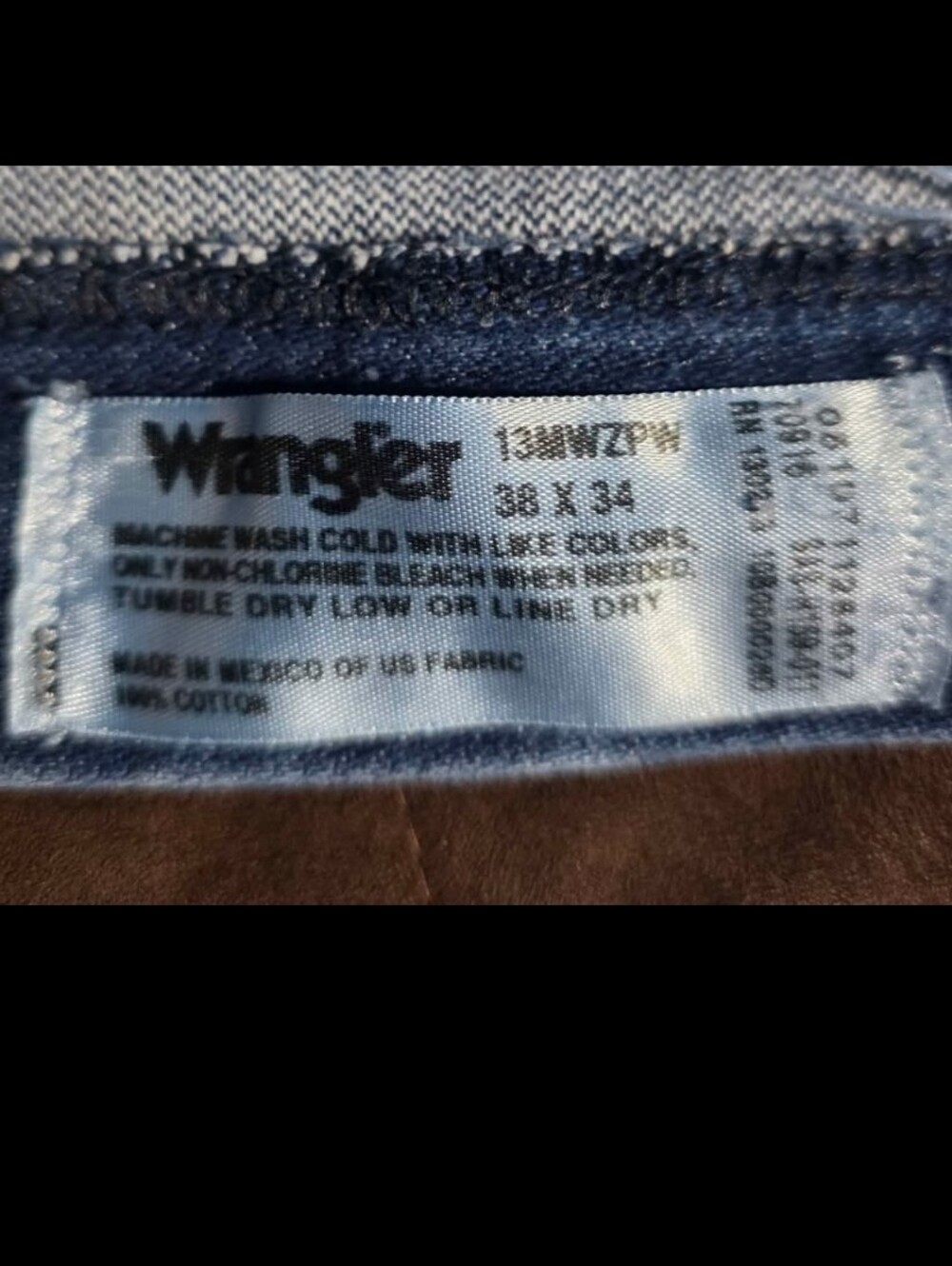 Wrangler Men's Indigo Blue Straight Leg Jeans 13MWZPW - Picture 2 of 6